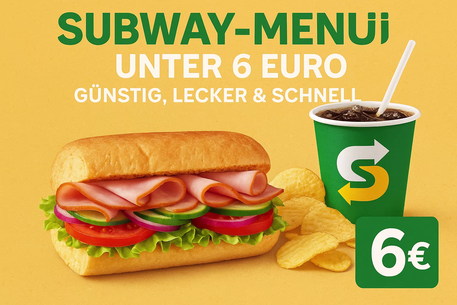 Subway Menü unter 6 Euro