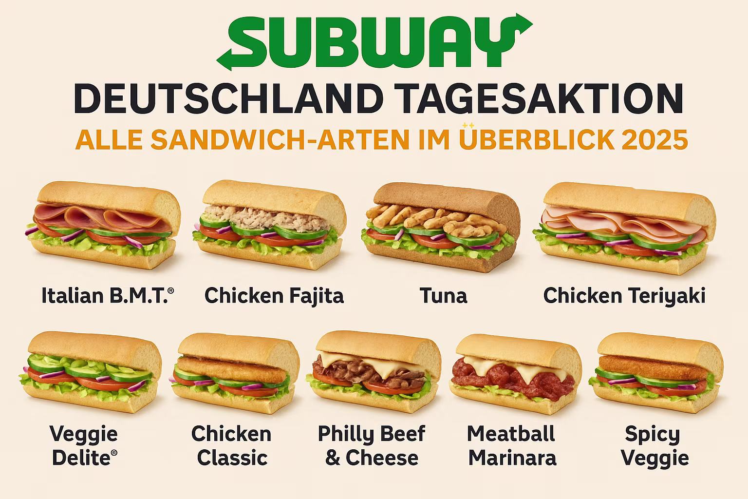 Subway Deutschland Tagesaktion