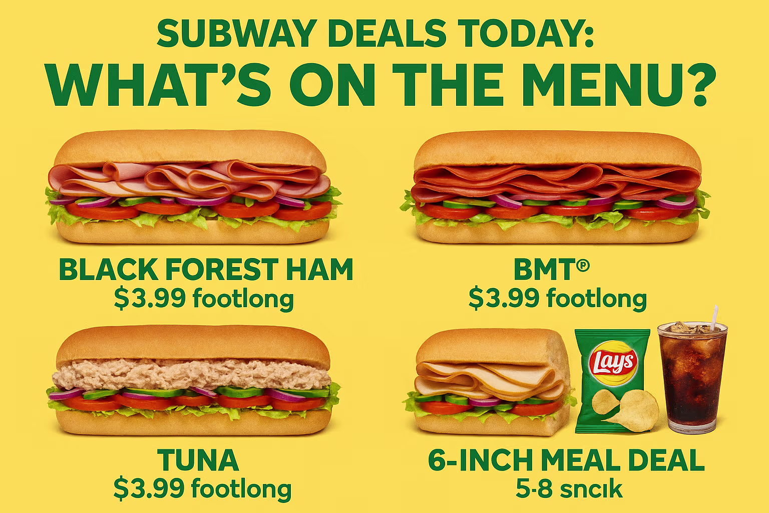 Subway Deals Today: What’s on the Menu? (Daily Updated)