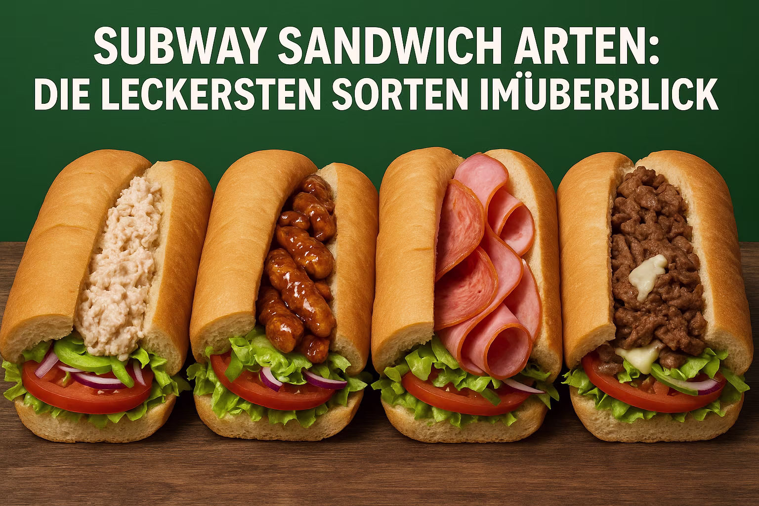 Subway Sandwich Arten