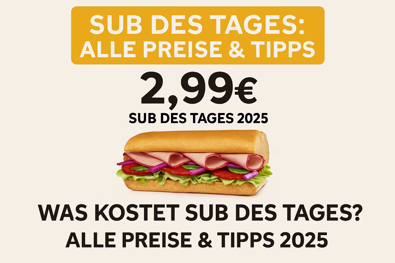 Was kostet Sub des Tages? Alle Preise & Tipps 2025